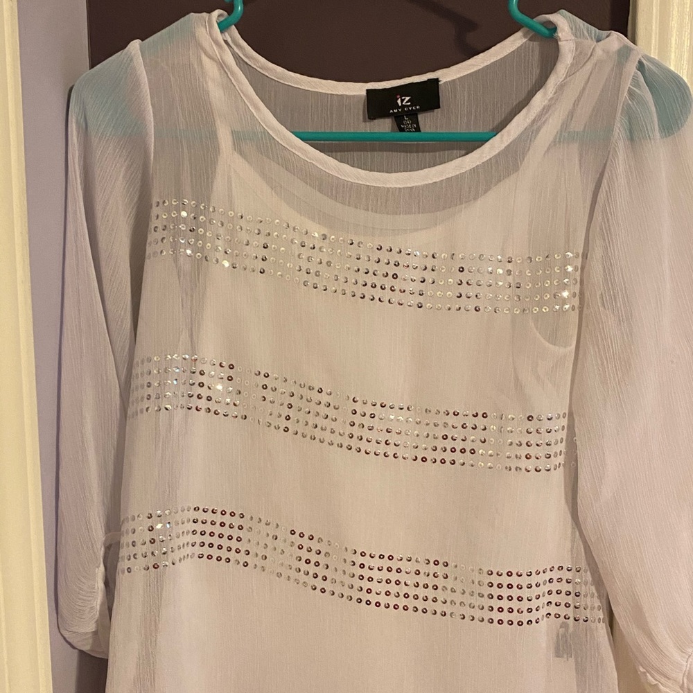 Sheer White Blouse
